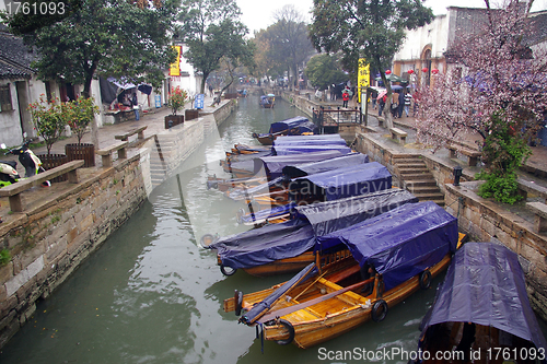 Image of Tongli water village in China during spring