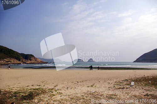 Image of Sai Wan beach in Hong Kong at winter