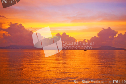 Image of Sunrise over the ocean in Hong Kong