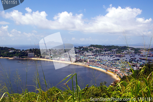 Image of Cheung Chau view from the top hill, Hong Kong.