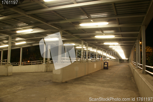 Image of Footbridge at night 