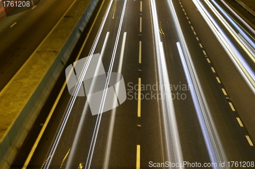 Image of Traffic in Hong Kong at night