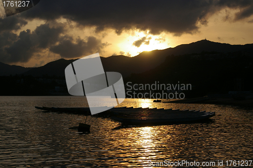 Image of Sunset scene along the coast
