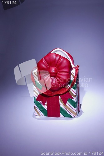 Image of Christmas Gift Basket under Blue Light