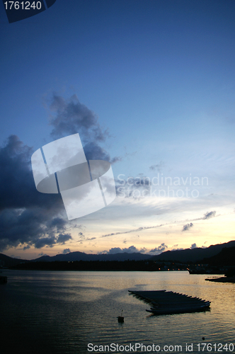 Image of Sunset along the coast in Hong Kong