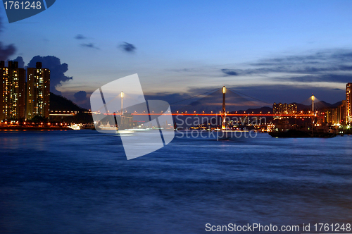 Image of Hong Kong night view at coast