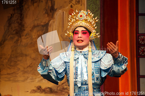 Image of Cantonese Opera in  Mui Wo water lantern festival, Hong Kong