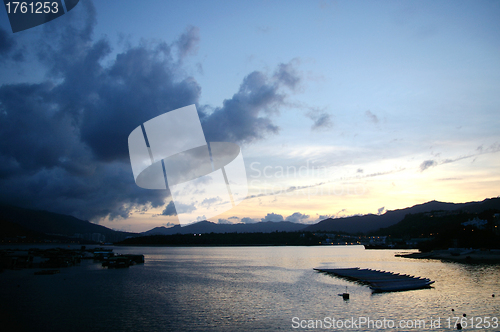 Image of Sunset along the coast in Hong Kong