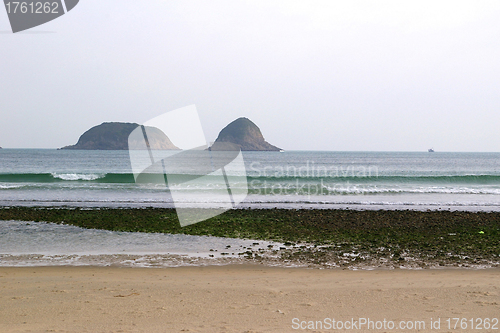 Image of Sai Wan beach in Hong Kong at winter