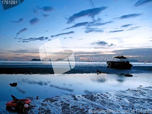 Image of Sunset along the coast in Hong Kong