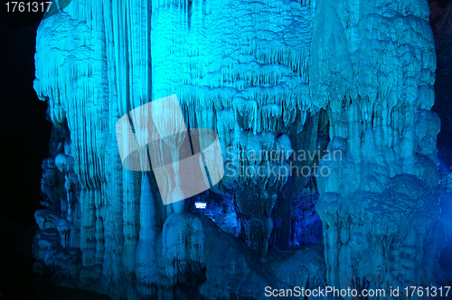 Image of Illuminated Yanzi Stalactite Caves displaying the "Crystal Palac