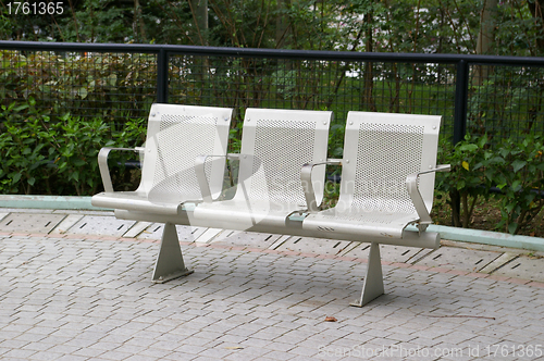 Image of Chairs in a park