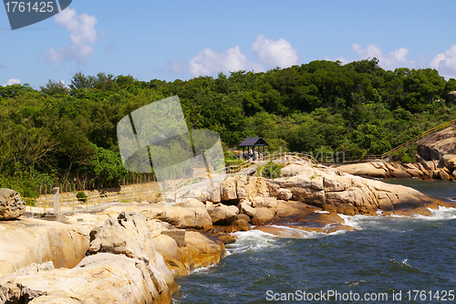 Image of Hiking trail along the coast in Hong Kong