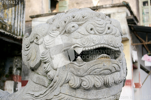 Image of Chinese lion statue