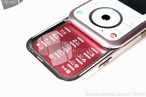 Image of Mobile phone keypad isolated on white background