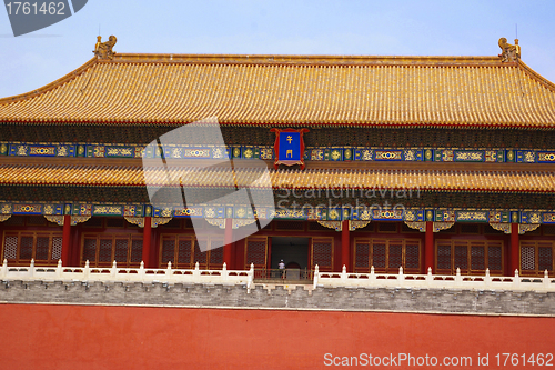 Image of Meridian Gate of the forbidden city in Beijing,China 