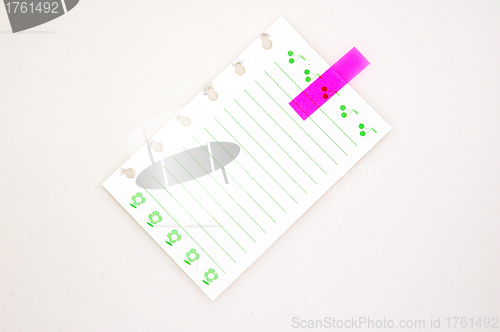 Image of Note paper isolated on white background