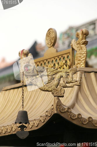 Image of Chinese dragon outside a temple