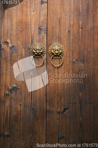 Image of Chinese wooden door