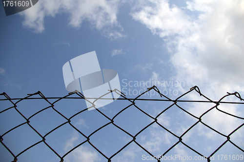 Image of Net under blue sky