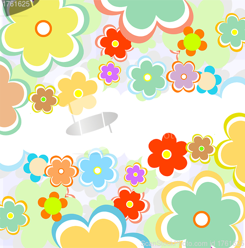 Image of vector beautiful flower background art