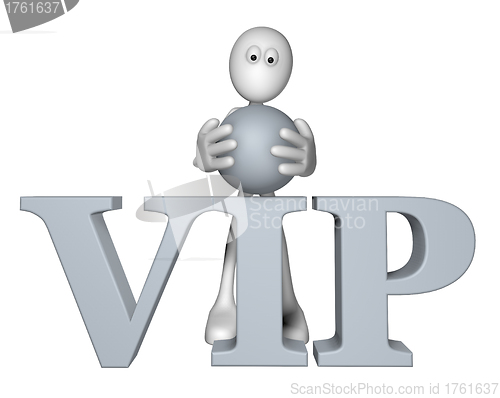 Image of guy and the word vip