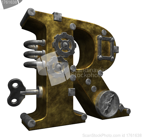 Image of steampunk letter r