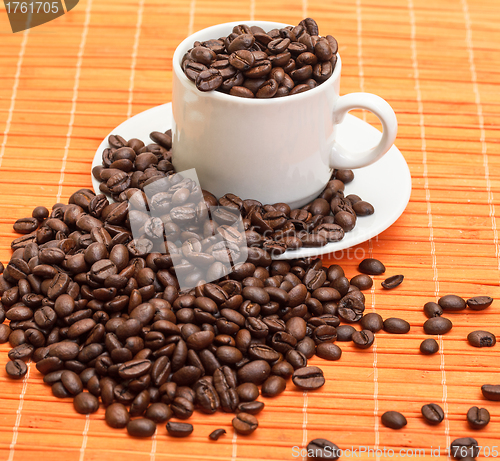 Image of Cup with Coffee Beans