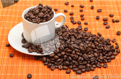 Image of Cup with Coffee Beans