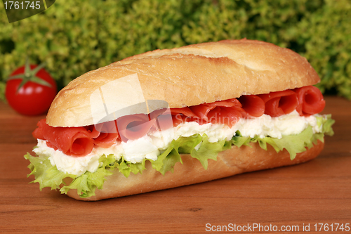 Image of Sandwich with smoked salmon