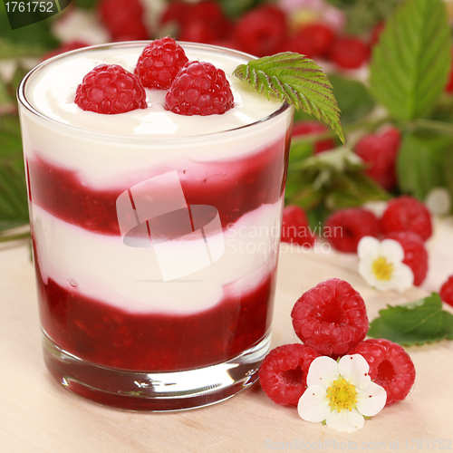 Image of Yogurt with Raspberries