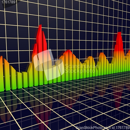 Image of Arrowed business chart