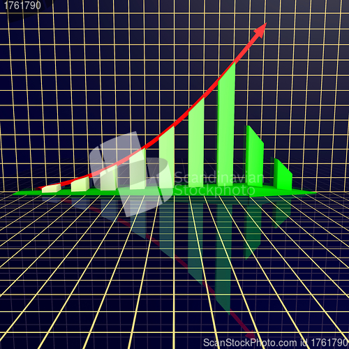 Image of Arrowed business chart