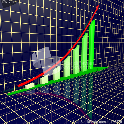 Image of Arrowed business chart