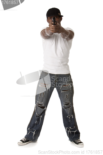 Image of Young thug with a gun