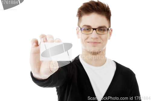 Image of Man showing business
