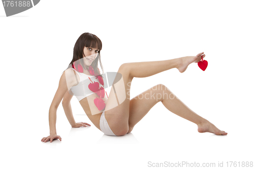 Image of Girl with hearts