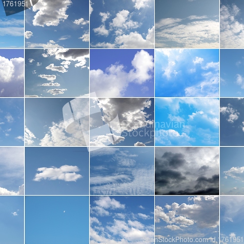 Image of Blue sky collage