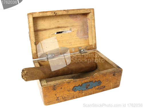 Image of vintage box with cigar