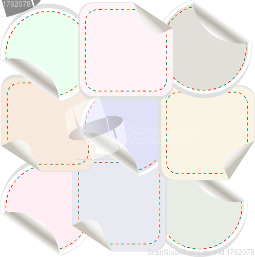 Image of vector blank stickers label tag set