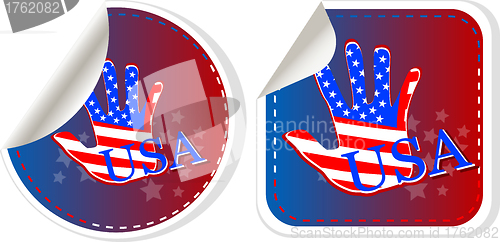 Image of Set of US presidential election stickers in 2012