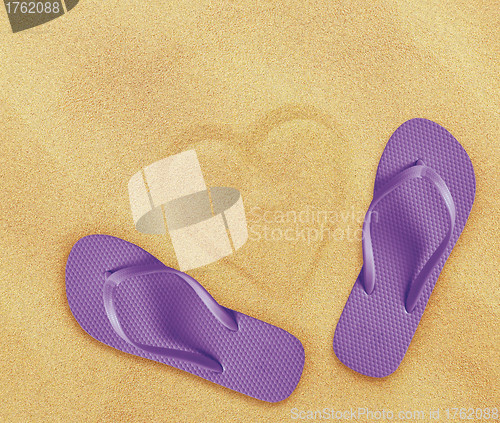 Image of beach flip flops