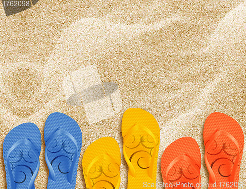 Image of beach flip flops