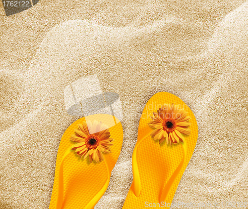 Image of beach flip flops