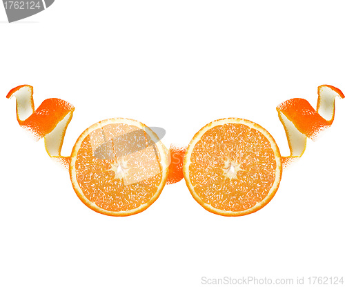 Image of Orange peel and slice