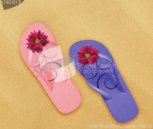 Image of beach flip flops