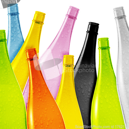 Image of Colored glass bottle