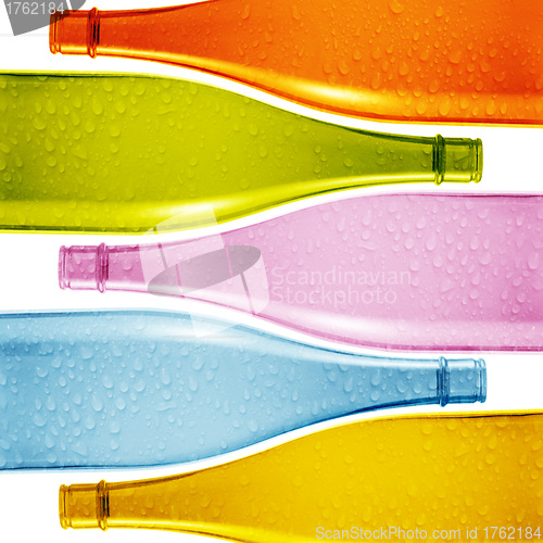 Image of Colored glass bottle