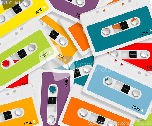 Image of colored Audio casette
