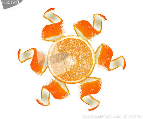 Image of Orange peel and slice